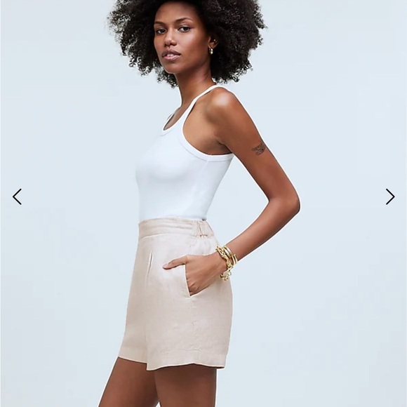 NWT Madewell Clean Pull-On Short in 100% Linen - Picture 3 of 9